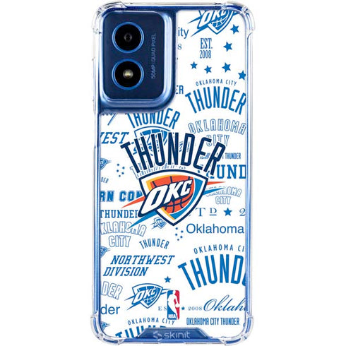 NBA Oklahoma City Thunder Historic Blast Moto G 5G (2024) Clear Case